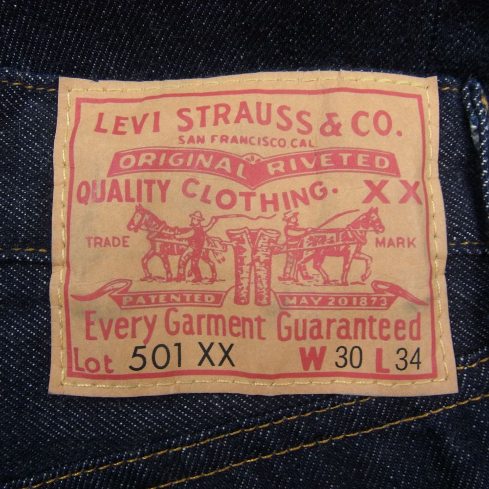 Levi's リーバイス 50155-0079 日本製 VINTAGE ビンテージ 501XX 1955モデル 赤耳 ストレート デニム パンツ インディゴブルー系 30【中古】