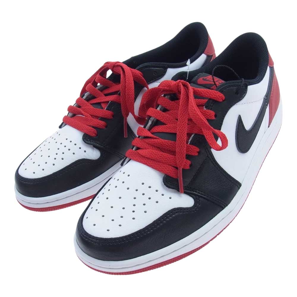 NIKE ナイキ CZ0790-106 1 RETRO LOW OG BLACK TOE レトロ ロー ブラック トゥ ローカット スニーカー レッド系 ホワイト系 27.5cm【新古品】【未使用】【中古】