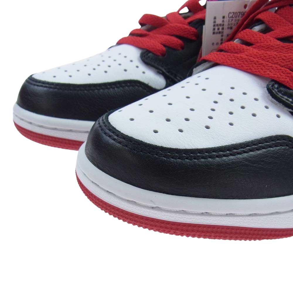 NIKE ナイキ CZ0790-106 1 RETRO LOW OG BLACK TOE レトロ ロー ブラック トゥ ローカット スニーカー ホワイト系 レッド系【新古品】【未使用】【中古】