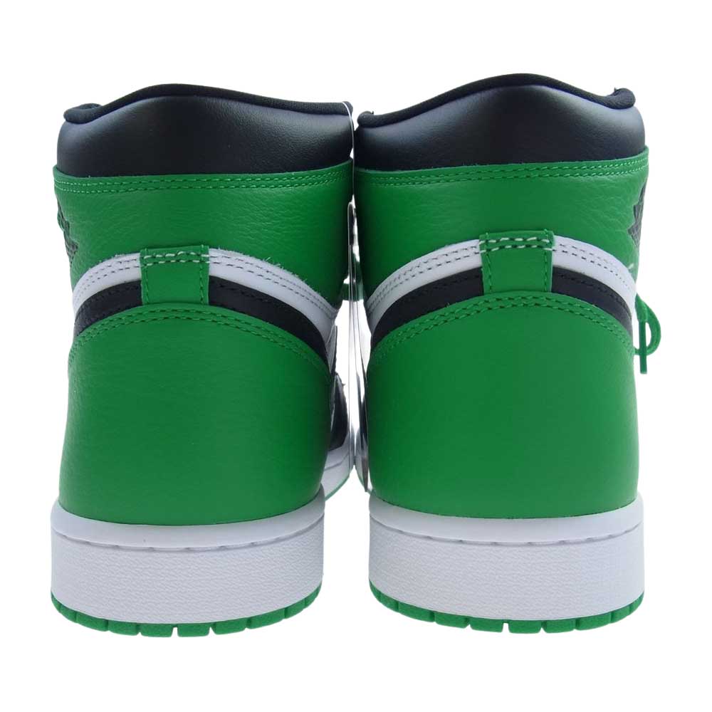 NIKE ナイキ DZ5485-031 1 RETRO HIGH OG Black and Lucky Green 1 レトロ ハイ ラッキーグリーン ハイカット スニーカー ホワイト系 グリーン系 27.5cm【新古品】【未使用】【中古】