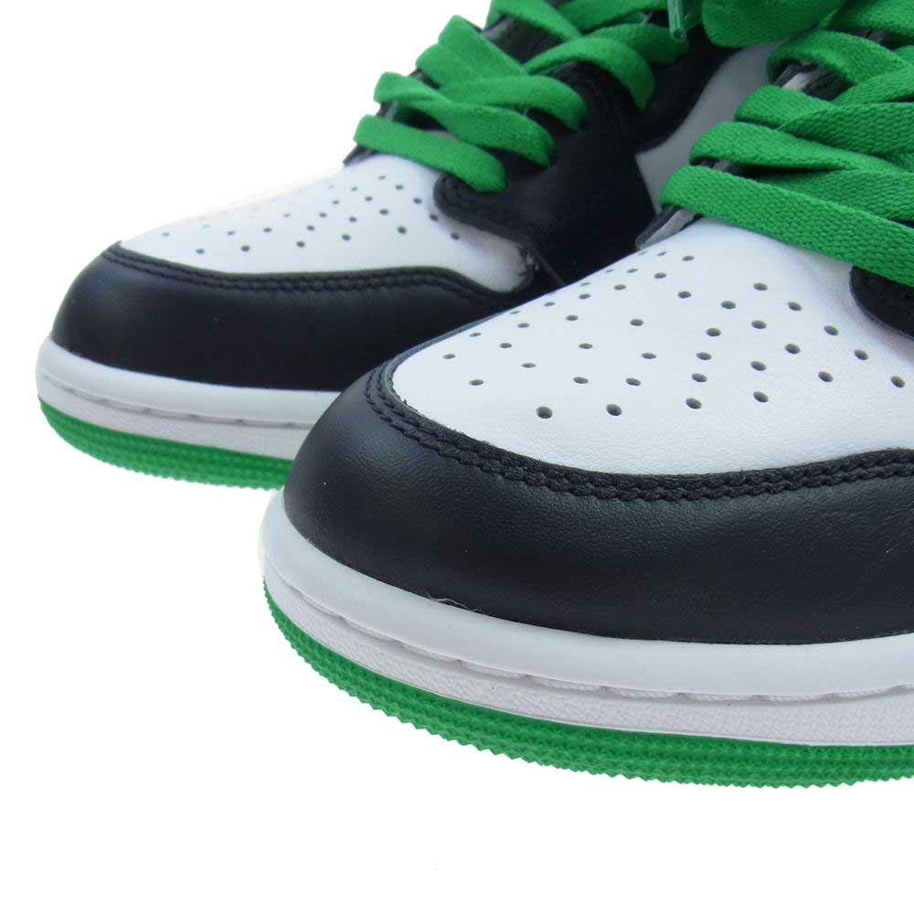 NIKE ナイキ DZ5485-031 1 RETRO HIGH OG Black and Lucky Green 1 レトロ ハイ ラッキーグリーン ハイカット スニーカー ホワイト系 グリーン系 27.5cm【新古品】【未使用】【中古】