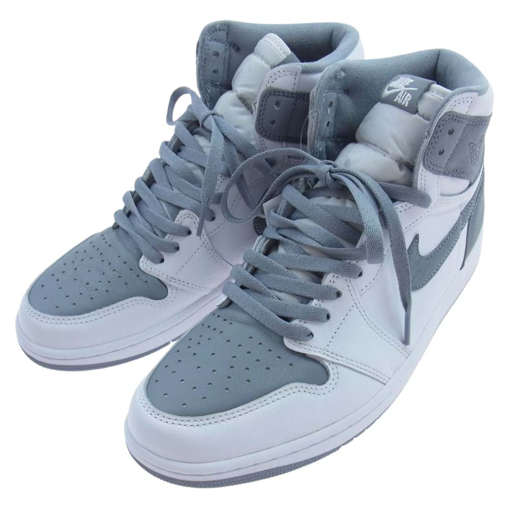 NIKE AIR JORDAN ナイキ ジョーダン 555088-037 1 AJ1 High OG Stealth ハイ OG ステルス ハイカット スニーカー ホワイト系 グレー系 28cm【新古品】【未使用】【中古】