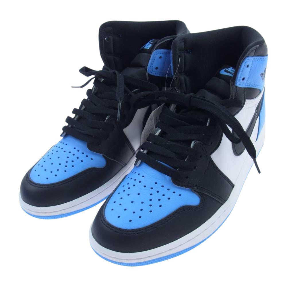 NIKE AIR JORDAN ナイキ ジョーダン DZ5485-400 1 AJ1 Retro High OG University Blue UNC Toe レトロ ハイ ユニバーシティブルー UNC トゥ ハイカット スニーカー ブルー系 ホワイト系 27.5cm【新古品】【未使用】【中古】