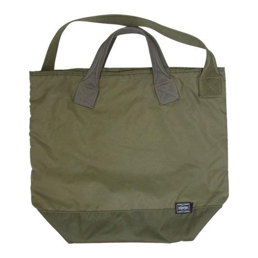 PORTER ポーター × KAPTAIN SUNSHINE キャプテンサンシャイン Quilting Military Nylon Tote キルティング ミリタリー ナイロントートバッグ カーキ系【中古】