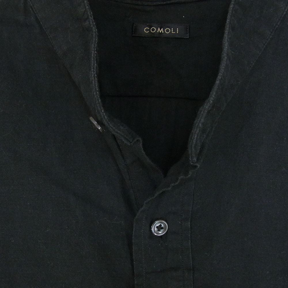 COMOLI コモリ 21SS T01-02010 ベタシャン プルオーバー シャツ BLACK ブラック ブラック系 2【中古】