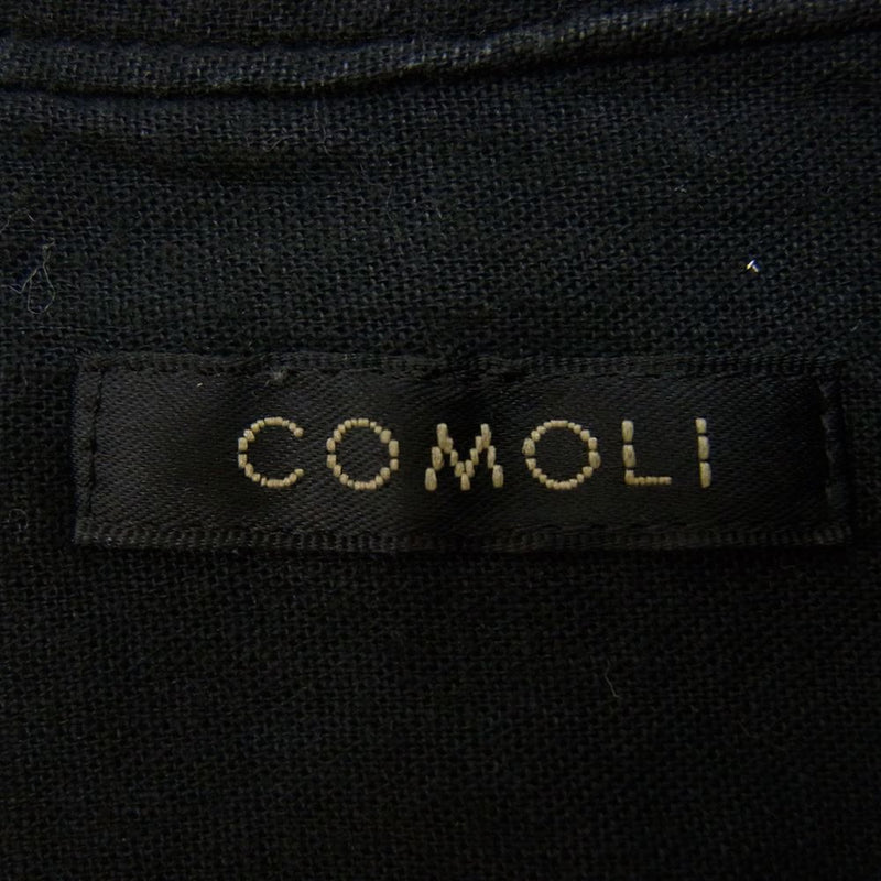 COMOLI コモリ 21SS T01-02010 ベタシャン プルオーバー シャツ BLACK ブラック ブラック系 2【中古】