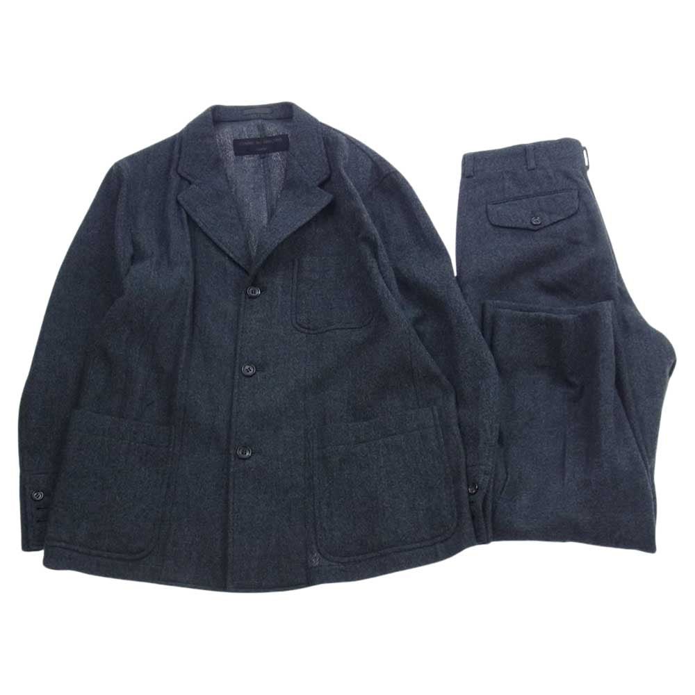 COMME des GARCONS HOMME コムデギャルソンオム AD1998 HJ-04012S ヴィテージ 90s 田中オム ウール 3B テーラード ジャケット パンツ セットアップ グレー系 S【中古】
