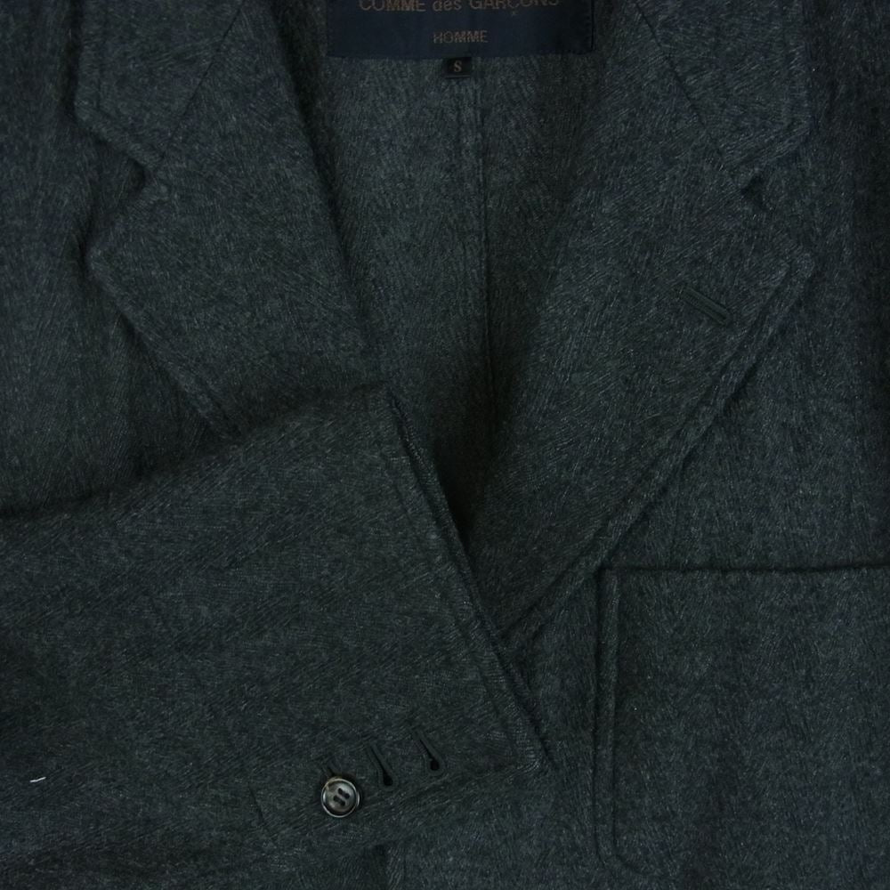 COMME des GARCONS HOMME コムデギャルソンオム AD1998 HJ-04012S ヴィテージ 90s 田中オム ウール 3B テーラード ジャケット パンツ セットアップ グレー系 S【中古】