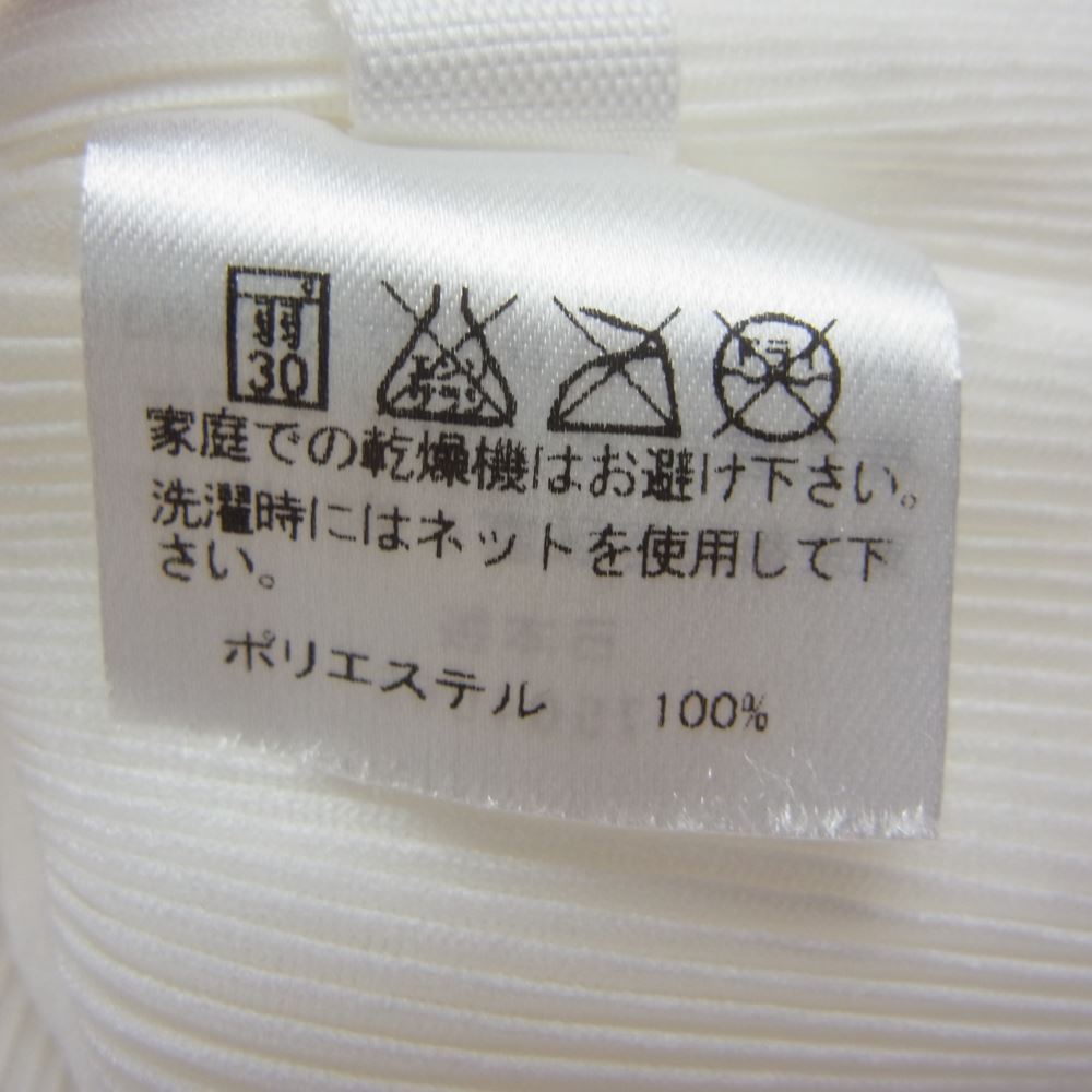 PLEATS PLEASE プリーツプリーズ イッセイミヤケ PP02FK105 プリーツ加工 細プリーツ ボトルネック フレンチスリーブ 半袖 ホワイト系 03【中古】