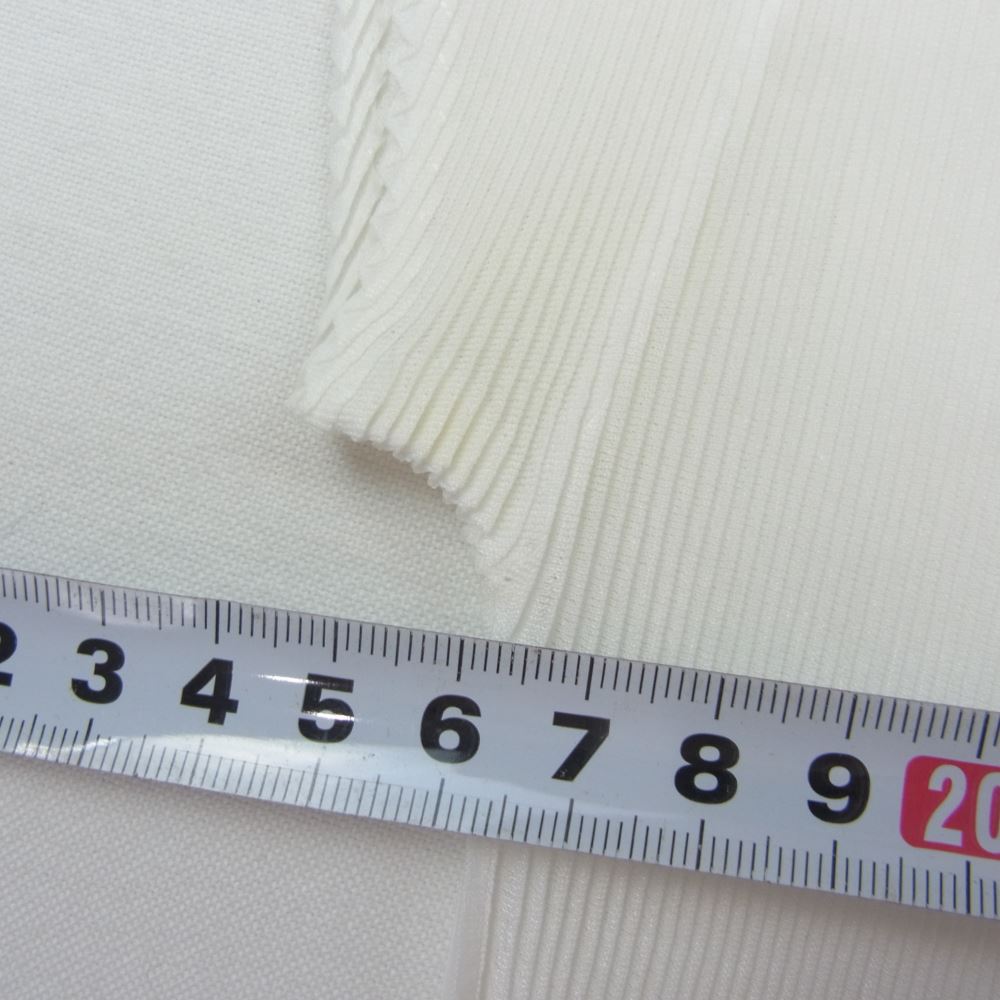 PLEATS PLEASE プリーツプリーズ イッセイミヤケ PP02FK105 プリーツ加工 細プリーツ ボトルネック フレンチスリーブ 半袖 ホワイト系 03【中古】