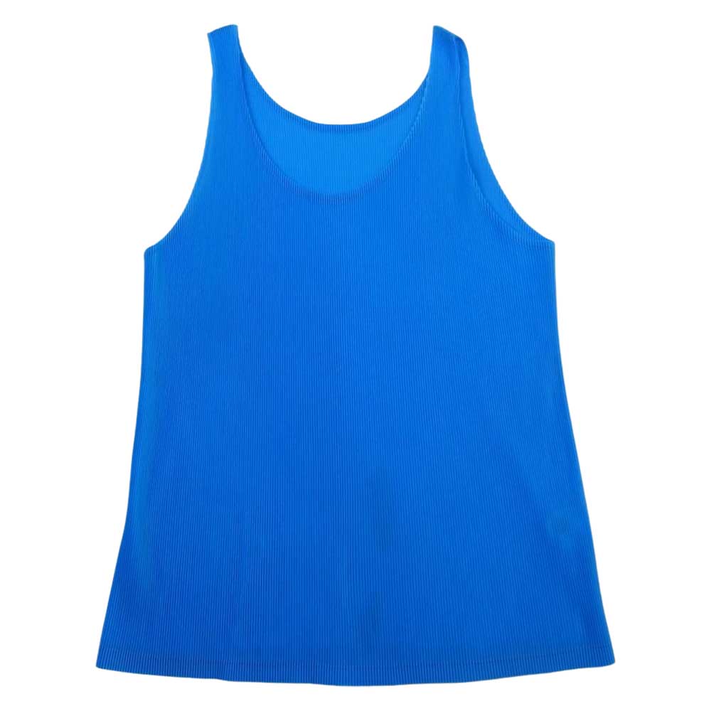 PLEATS PLEASE プリーツプリーズ イッセイミヤケ プリーツ加工 細プリーツ キャミソール カットソー ブルー系【中古】