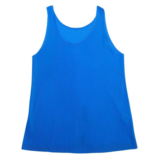 PLEATS PLEASE プリーツプリーズ イッセイミヤケ プリーツ加工 細プリーツ キャミソール カットソー ブルー系【中古】