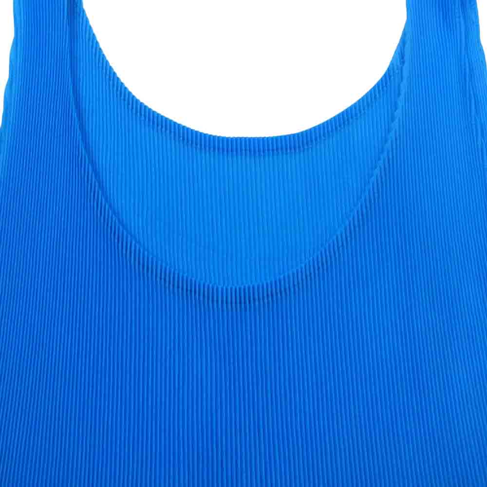 PLEATS PLEASE プリーツプリーズ イッセイミヤケ プリーツ加工 細プリーツ キャミソール カットソー ブルー系【中古】