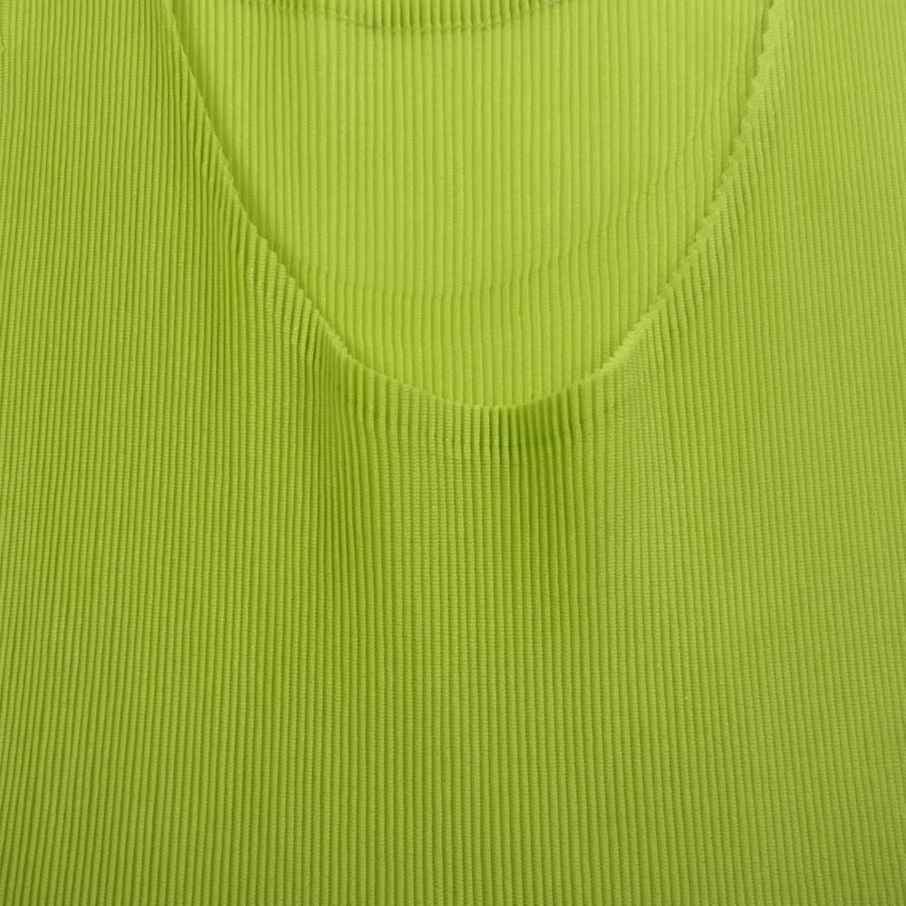 PLEATS PLEASE プリーツプリーズ イッセイミヤケ プリーツ加工 細プリーツ ノースリーブ カットソー ネオンイエロー イエロー系【中古】