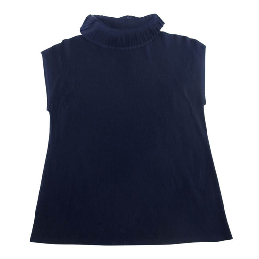 PLEATS PLEASE プリーツプリーズ イッセイミヤケ PP01FK343 プリーツ加工 細プリーツ ボトルネック カットソー ネイビー系 03【中古】