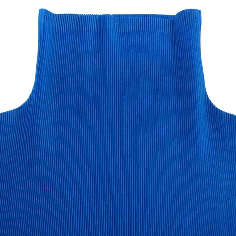 PLEATS PLEASE プリーツプリーズ イッセイミヤケ PP63FK341 プリーツ加工 細プリーツ ハイネック ノースリーブ カットソー ブルー ブルー系 03【中古】