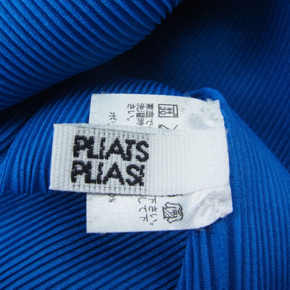 PLEATS PLEASE プリーツプリーズ イッセイミヤケ PP63FK341 プリーツ加工 細プリーツ ハイネック ノースリーブ カットソー ブルー ブルー系 03【中古】