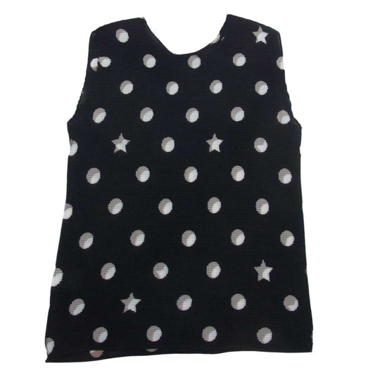 ISSEY MIYAKE イッセイミヤケ MI11ER352 me ミー ボックスプリーツ加工 ドット スター ノースリーブ カットソー ブラック系【中古】