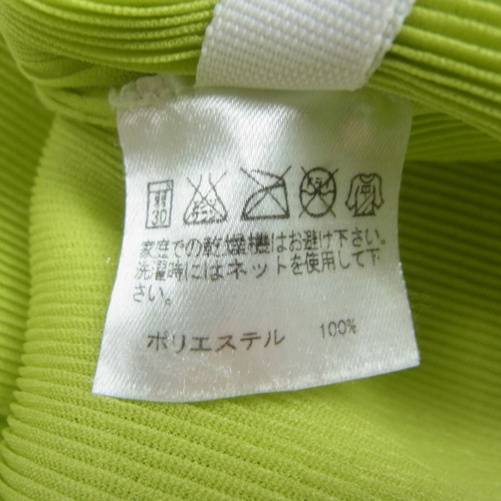 PLEATS PLEASE プリーツプリーズ イッセイミヤケ プリーツ加工 細プリーツ カットソー 半袖 ネオンイエロー イエロー系【中古】