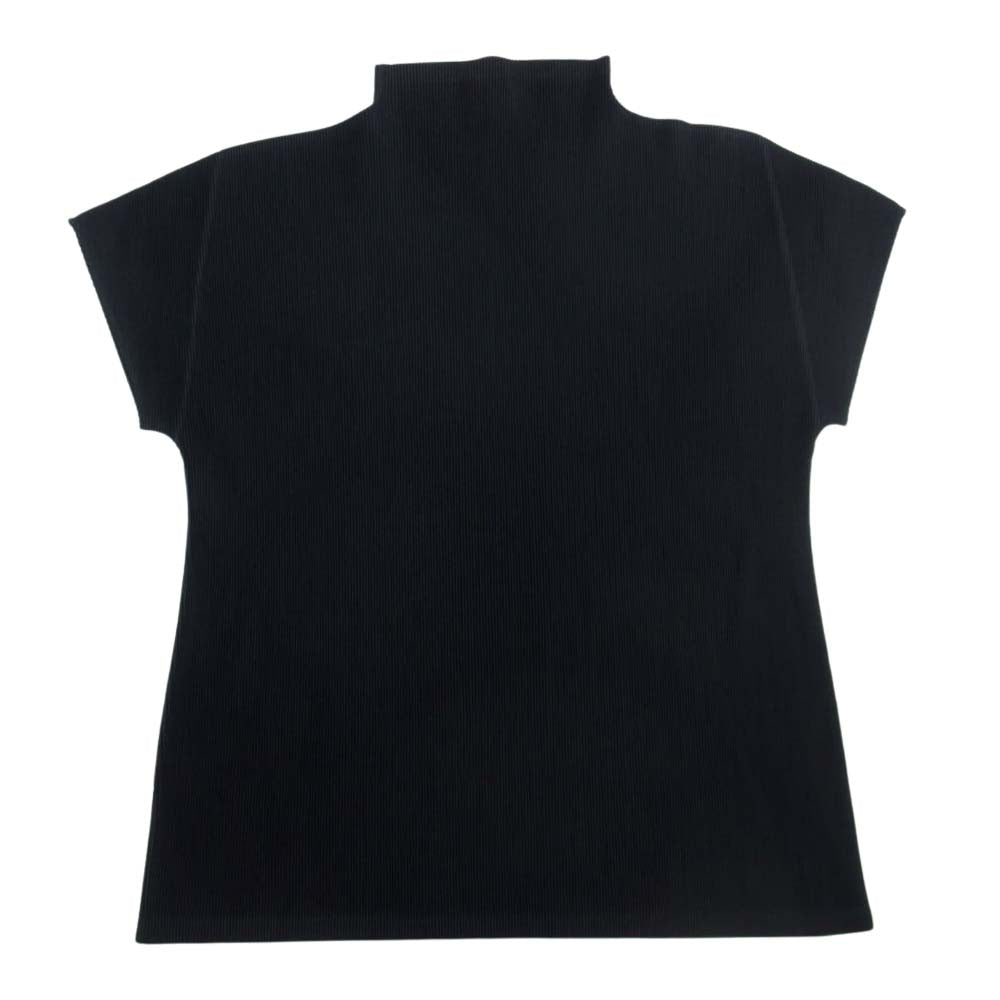PLEATS PLEASE プリーツプリーズ イッセイミヤケ PP02FK105 プリーツ加工 細プリーツ ボトルネック カットソー ブラック ブラック系 03【中古】
