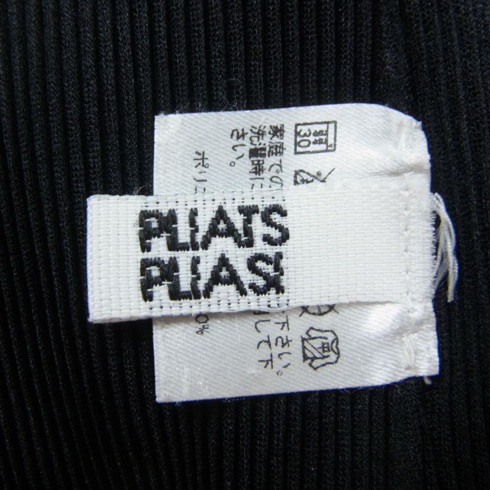 PLEATS PLEASE プリーツプリーズ イッセイミヤケ PP02FK105 プリーツ加工 細プリーツ ボトルネック カットソー ブラック ブラック系 03【中古】