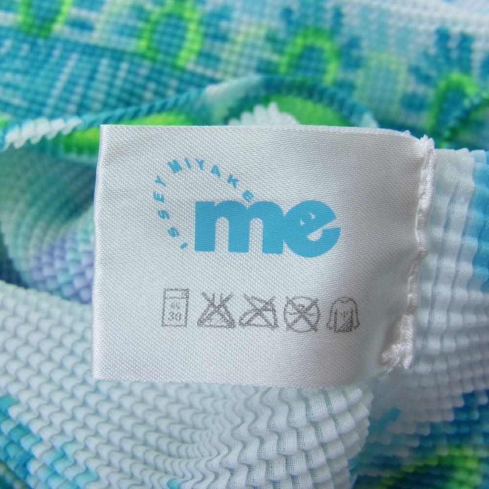 ISSEY MIYAKE イッセイミヤケ MI11FR512 me ミー ボックスプリーツ加工 フラワー ノースリーブ カットソー ホワイト ブルー ホワイト系【中古】
