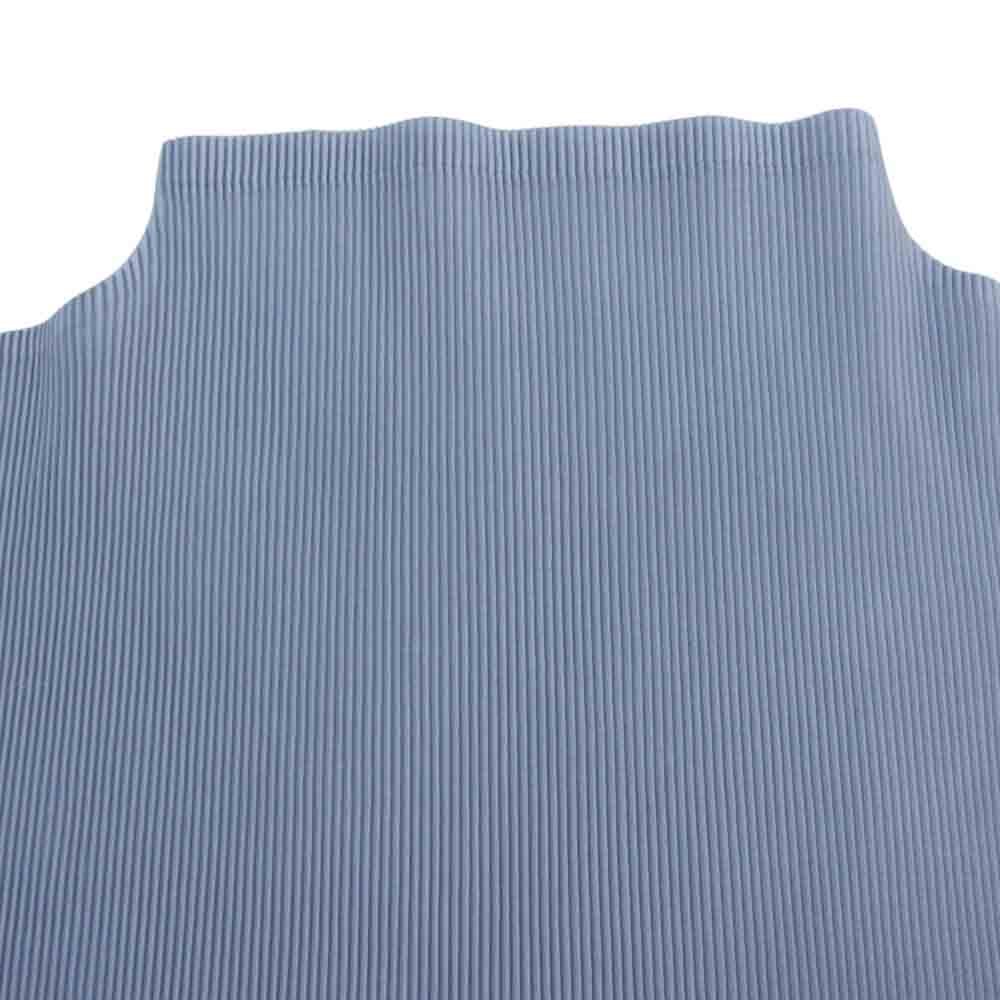 PLEATS PLEASE プリーツプリーズ イッセイミヤケ PP31-FK325 プリーツ加工 細プリーツ ボトルネック フレンチスリーブ 半袖 ライトグレー グレー系 3【中古】