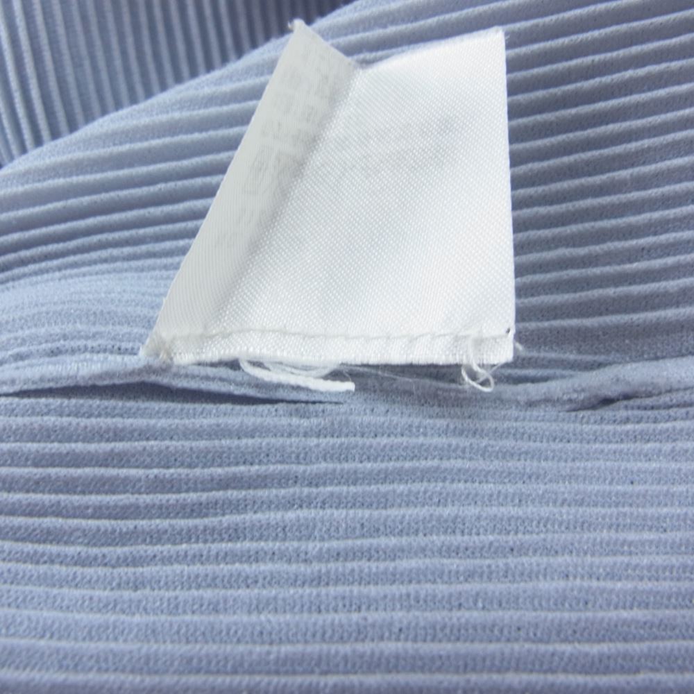 PLEATS PLEASE プリーツプリーズ イッセイミヤケ PP31-FK325 プリーツ加工 細プリーツ ボトルネック フレンチスリーブ 半袖 ライトグレー グレー系 3【中古】