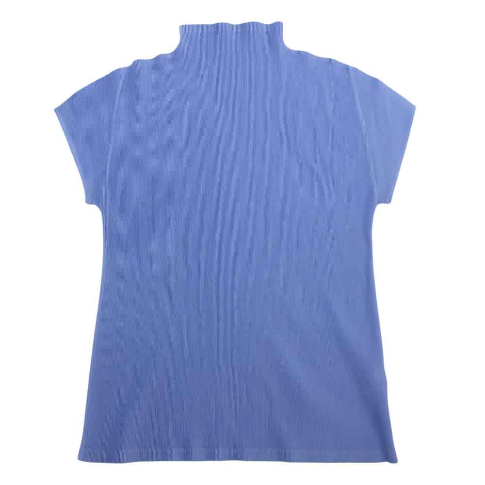 PLEATS PLEASE プリーツプリーズ イッセイミヤケ プリーツ加工 細プリーツ ボトルネック カットソー 半袖 パープル パープル系 3【中古】