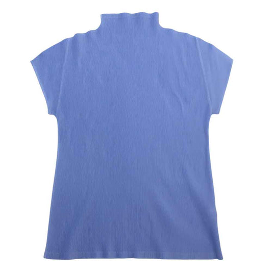 PLEATS PLEASE プリーツプリーズ イッセイミヤケ プリーツ加工 細プリーツ ボトルネック カットソー 半袖 パープル パープル系 3【中古】