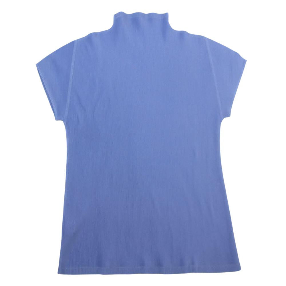 PLEATS PLEASE プリーツプリーズ イッセイミヤケ プリーツ加工 細プリーツ ボトルネック カットソー 半袖 パープル パープル系 3【中古】