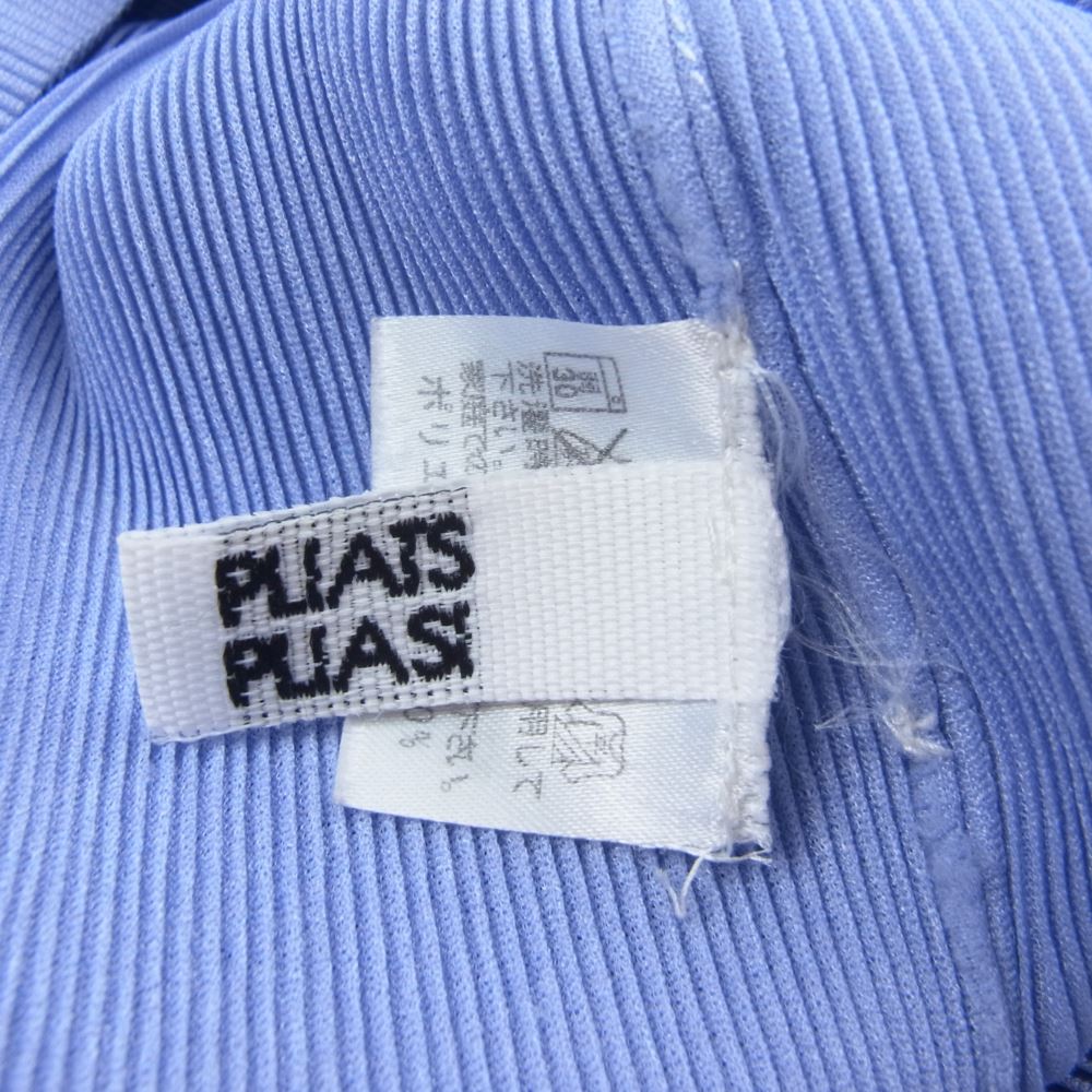 PLEATS PLEASE プリーツプリーズ イッセイミヤケ プリーツ加工 細プリーツ ボトルネック カットソー 半袖 パープル パープル系 3【中古】