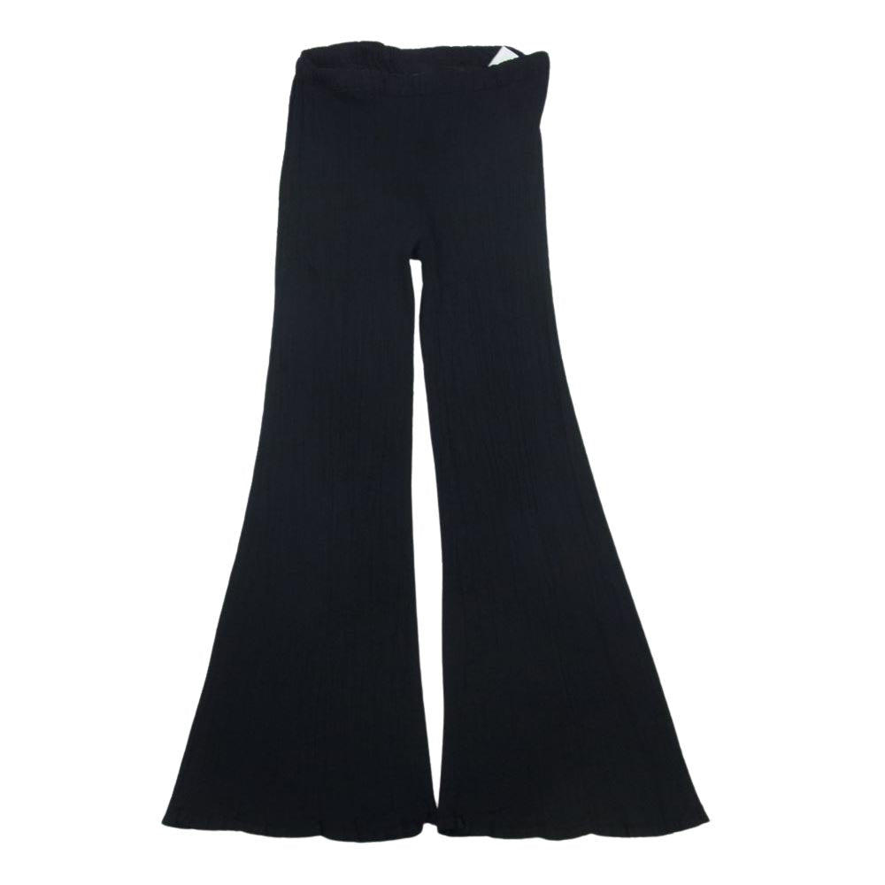 ISSEY MIYAKE イッセイミヤケ MI13FF312 me ミー プリーツ シワ加工 フレア パンツ ブラック系【中古】