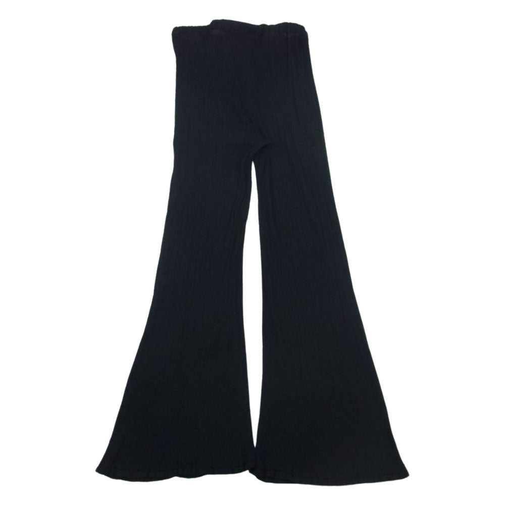 ISSEY MIYAKE イッセイミヤケ MI13FF312 me ミー プリーツ シワ加工 フレア パンツ ブラック系【中古】