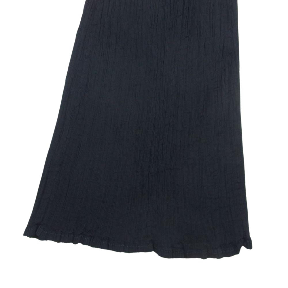 ISSEY MIYAKE イッセイミヤケ MI13FF312 me ミー プリーツ シワ加工 フレア パンツ ブラック系【中古】