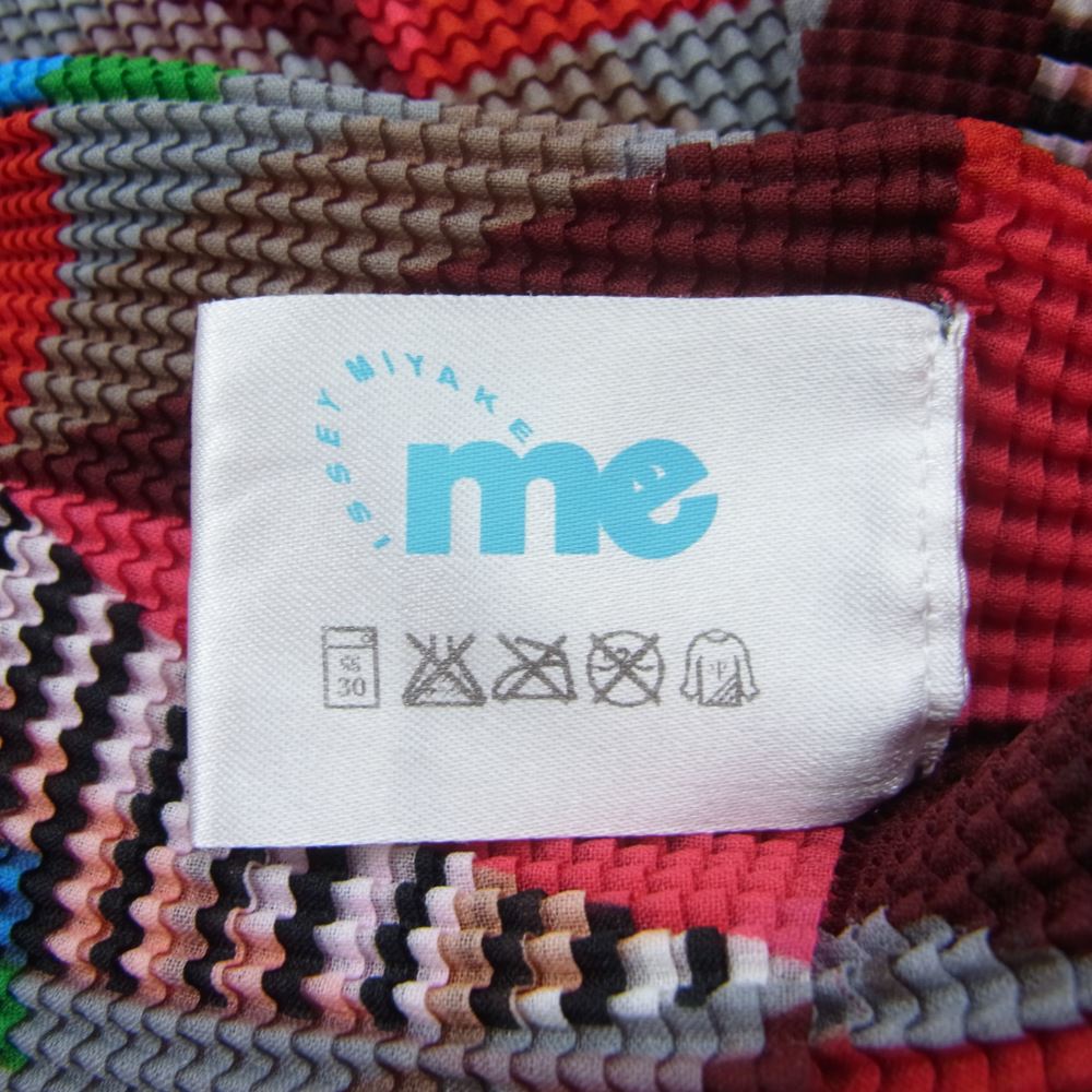 ISSEY MIYAKE イッセイミヤケ MI01FR501 me ミー プリーツ加工 総柄 キャミソール ピンク グリーン マルチカラー系【中古】