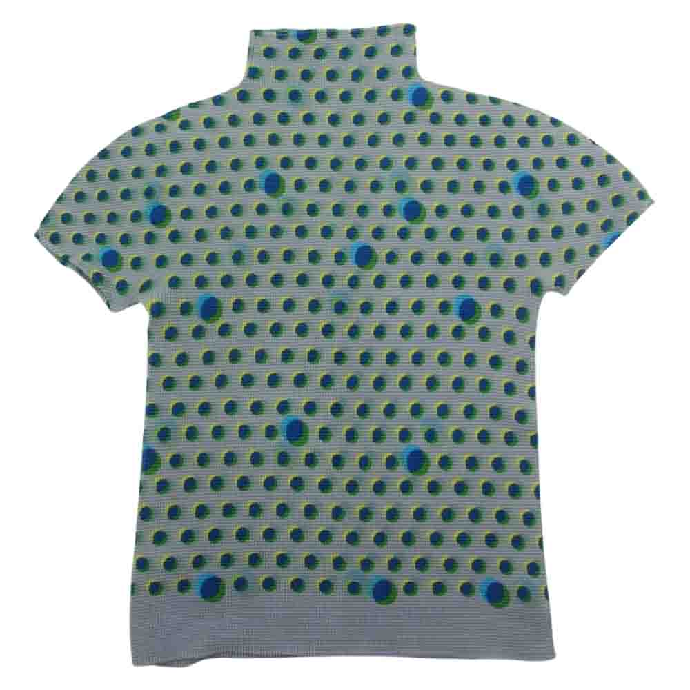 ISSEY MIYAKE イッセイミヤケ MI61FK215 me ミー プリーツ加工 ボトルネック カットソー グラデーションドット グレー系【中古】