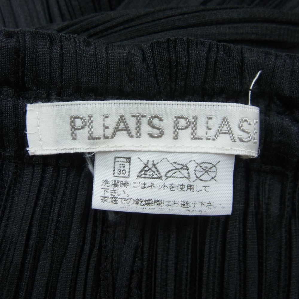 PLEATS PLEASE プリーツプリーズ イッセイミヤケ PP05-JF004 プリーツ加工 ロング ストレート パンツ ブラック ブラック系 1【美品】【中古】