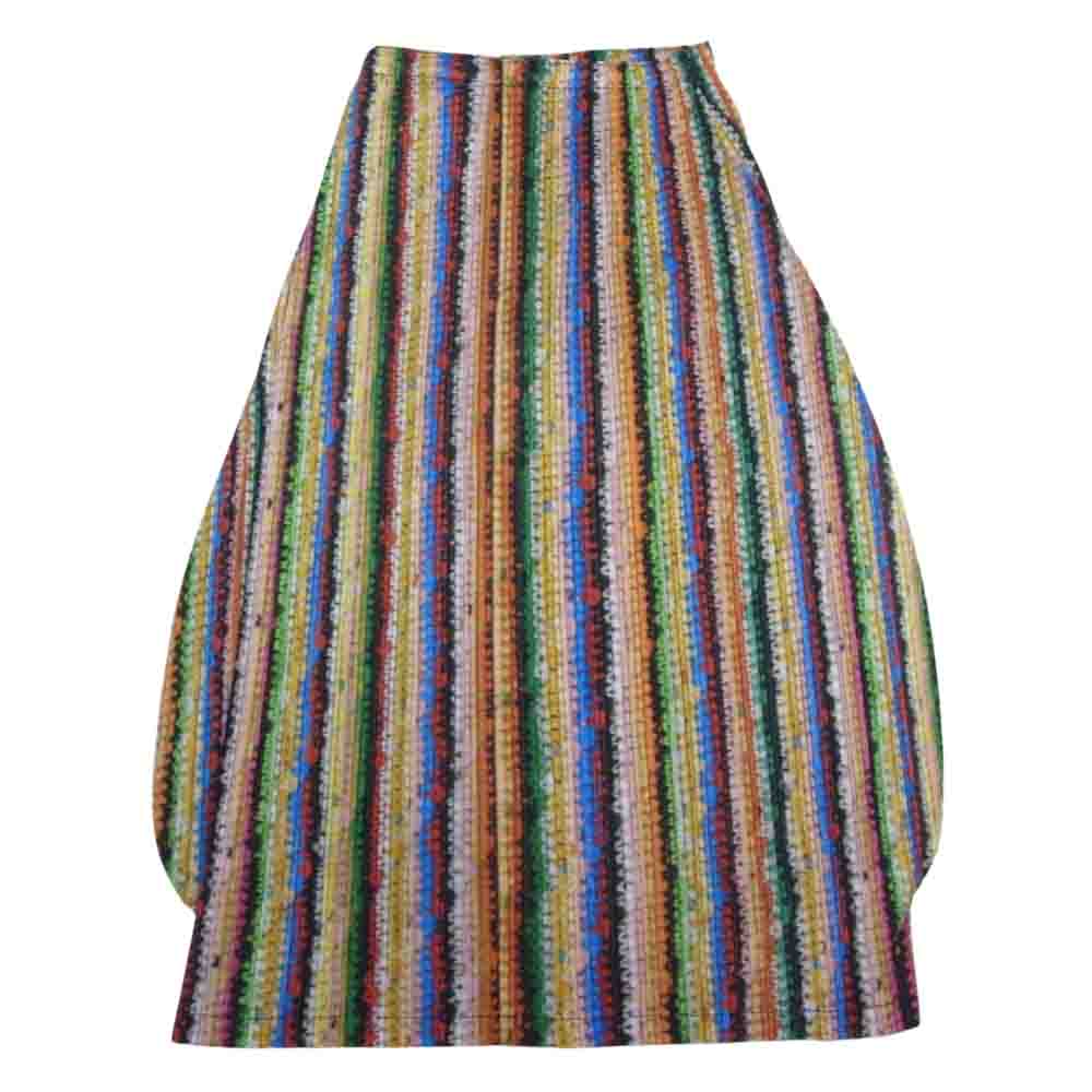 PLEATS PLEASE プリーツプリーズ イッセイミヤケ PP43-JG786 プリーツ加工 ニット転写 レインボーストライプ グラデーション バルーン スカート マルチカラー系 1【美品】【中古】