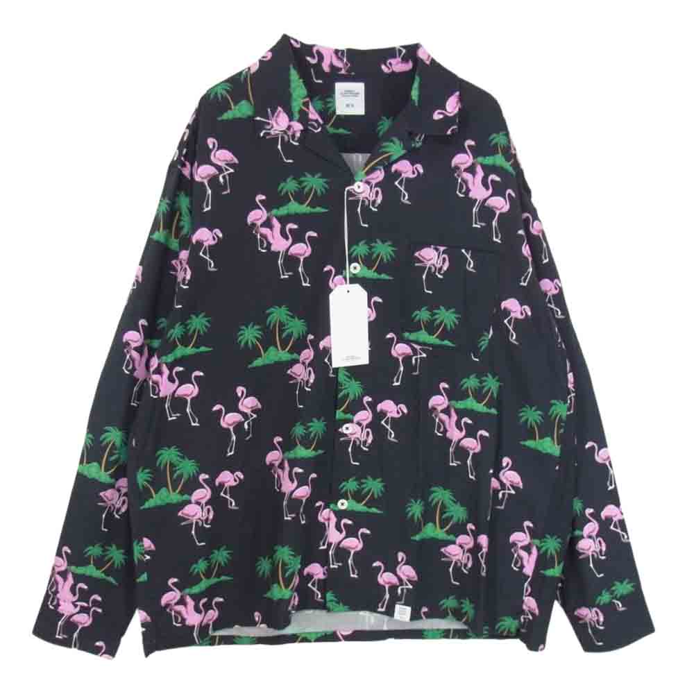 ベドウィン 23SB1696 L/S OPEN COLLAR ALOHA SHIRT ROGERS オープンカラー アロハ シャツ 長袖 ブラック系 3【中古】