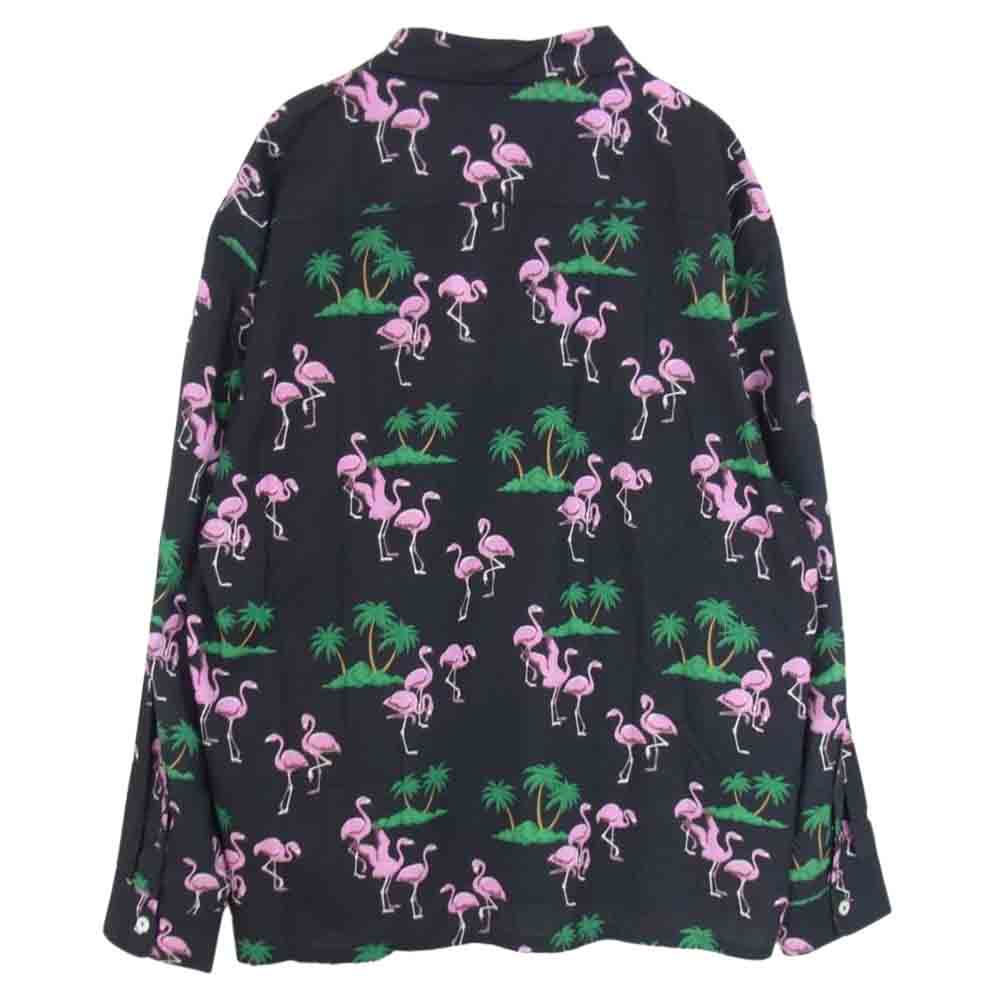 ベドウィン 23SB1696 L/S OPEN COLLAR ALOHA SHIRT ROGERS オープンカラー アロハ シャツ 長袖 ブラック系 3【中古】