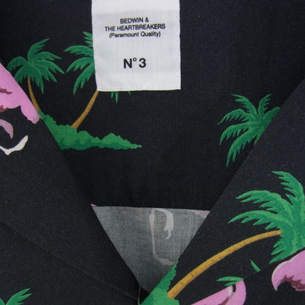 ベドウィン 23SB1696 L/S OPEN COLLAR ALOHA SHIRT ROGERS オープンカラー アロハ シャツ 長袖 ブラック系 3【中古】