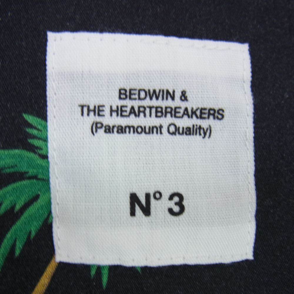 ベドウィン 23SB1696 L/S OPEN COLLAR ALOHA SHIRT ROGERS オープンカラー アロハ シャツ 長袖 ブラック系 3【中古】