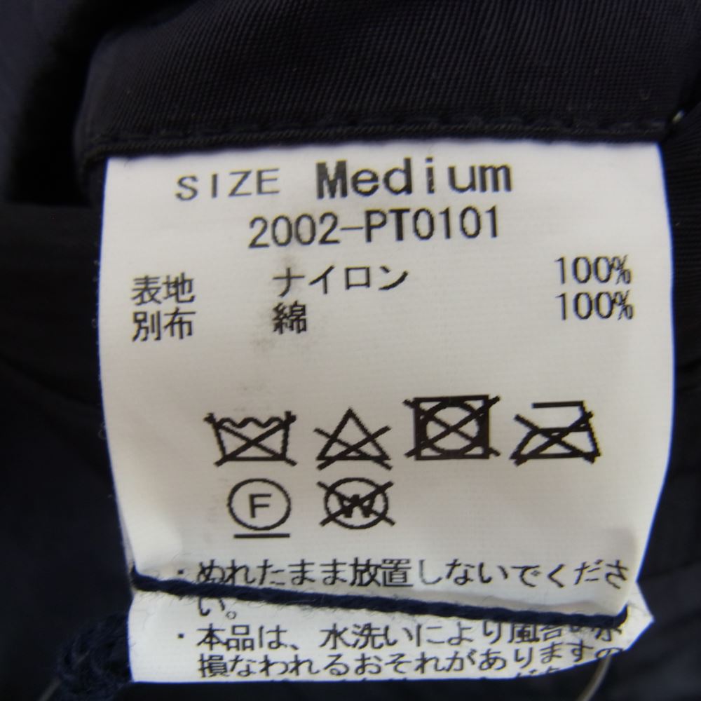 クオン 20SS 2002-PT0101 Track Pants トラックパンツ 塩縮ナイロン サイド襤褸 ブラック系 M【極上美品】【中古】