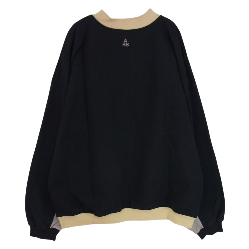 WIND AND SEA ウィンダンシー 20AW WDS-20A-TPS-02 WDS 2T SWEST SHIRT ネックロゴ刺繍 スウェット トレーナー ブラック系 L【中古】