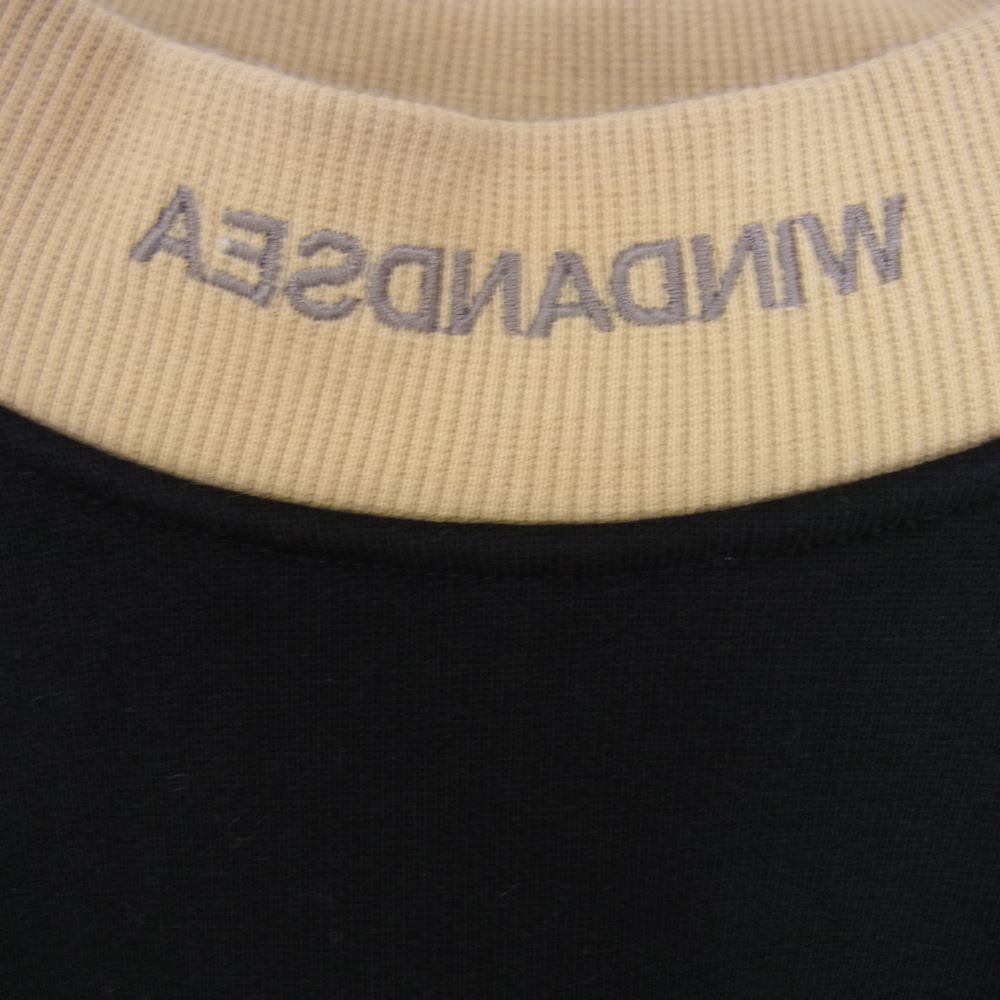 WIND AND SEA ウィンダンシー 20AW WDS-20A-TPS-02 WDS 2T SWEST SHIRT ネックロゴ刺繍 スウェット トレーナー ブラック系 L【中古】