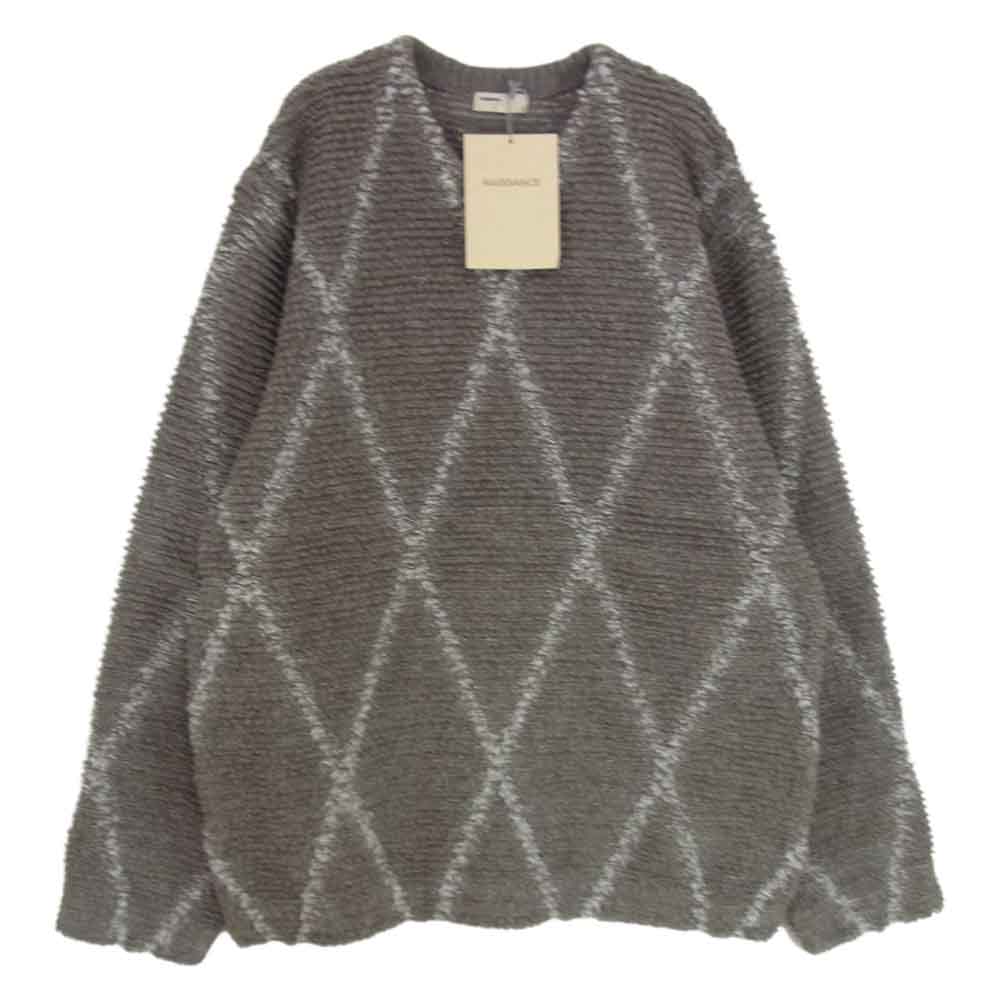 ネサーンス 17A-NSA-KN-06 TRELLIS PATTERN KNIT トレリス パターン ニット ジャカードニット チャコール系 M【新古品】【未使用】【中古】