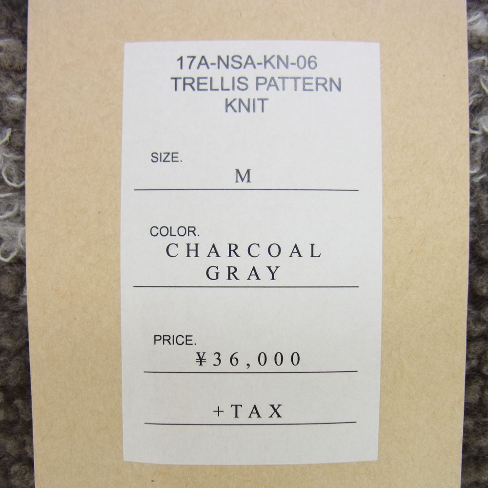 ネサーンス 17A-NSA-KN-06 TRELLIS PATTERN KNIT トレリス パターン ニット ジャカードニット チャコール系 M【新古品】【未使用】【中古】