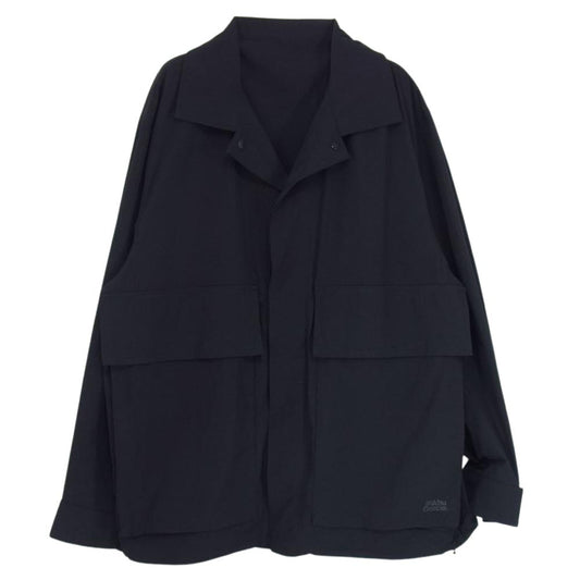 アブ ガルシア 23SAB-003 WATER RESISTANT POCKETABLE JACKET 撥水 ストレッチ ナイロン ポケッタブル ジャケット ブラック系 L【極上美品】【中古】