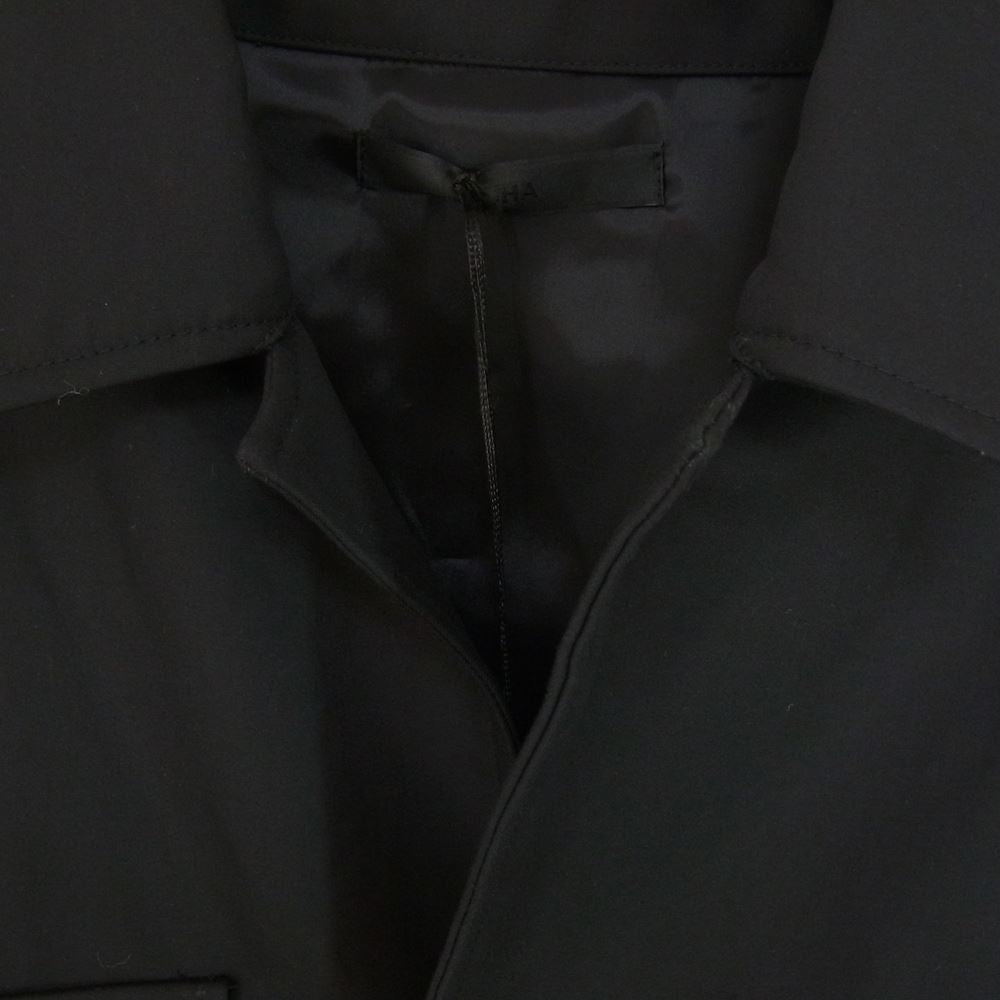 ユハ 10170203 ファティーグ ミリタリー ポケット シャツ ジャケット ブラック  ブラック系 4【新古品】【未使用】【中古】